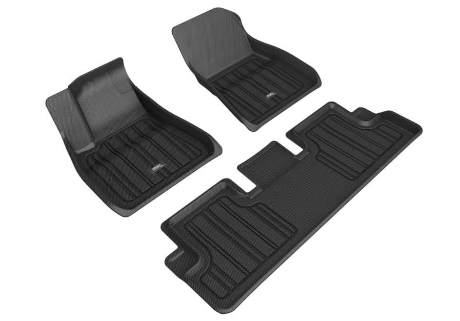 3D MAXpider, 3D MAXpider 2020-2021 Tesla Model 3 Elitect 1st & 2nd Row Floormats - Black