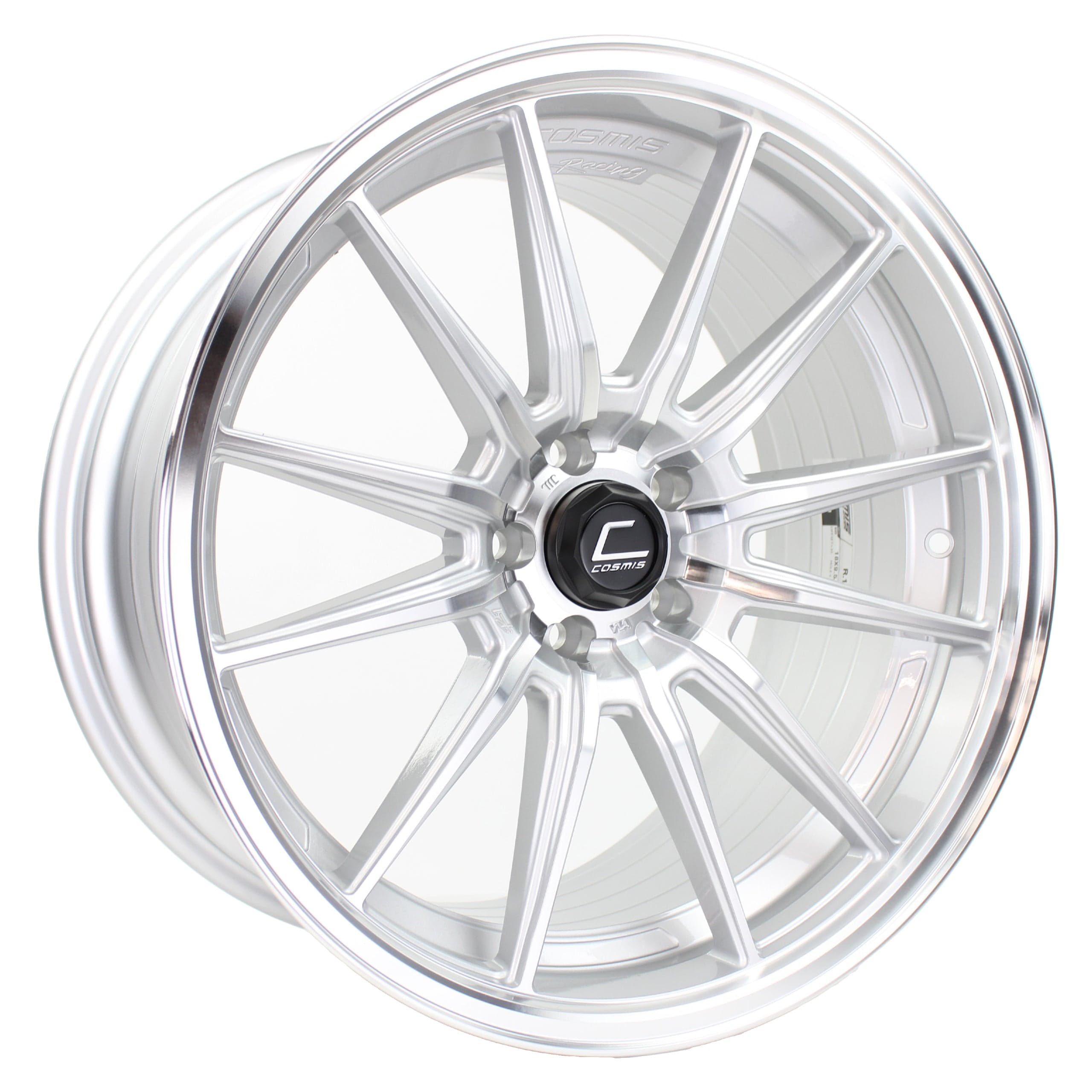 Cosmis Wheels, Cosmis Racing R1 Hyper Silver Wheel 18x8.5 +35mm 5x114.3