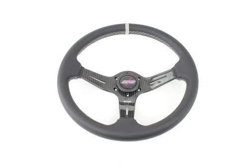 DND Performance, DND Performance Carbon Fiber Leather Race Steering Wheel - Grey