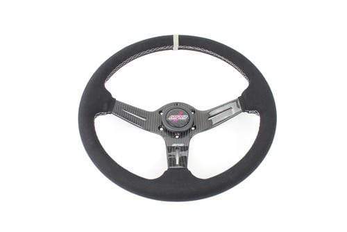 DND Performance, DND Performance Carbon Fiber Suede Race Steering Wheel - Grey