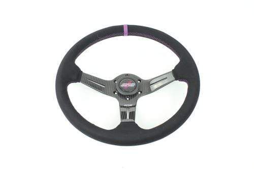 DND Performance, DND Performance Carbon Fiber Suede Race Steering Wheel - Purple