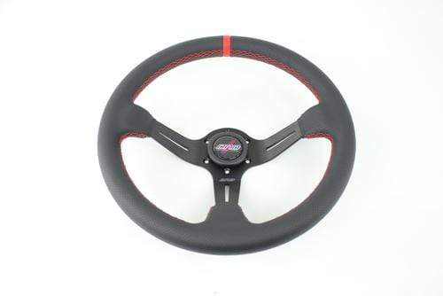 DND Performance, DND Performance Perforated Leather Race Steering Wheel - Red