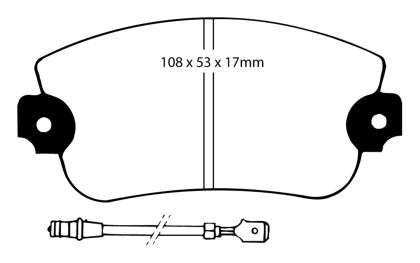 EBC Brakes, EBC Greenstuff 2000 Series Front Brake Pads Subaru WRX 2022-2023 | DP2230