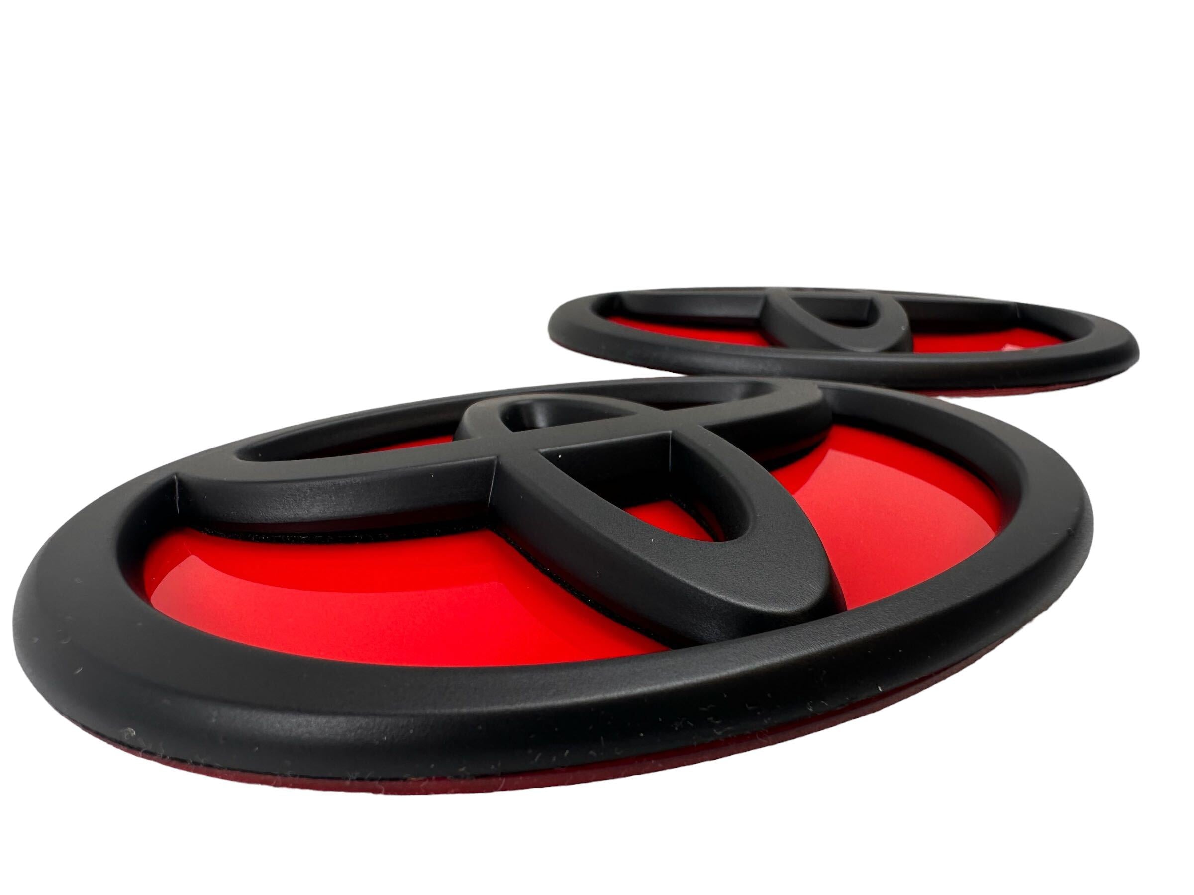 Emblems Only, Emblems Only Front and Rear T-Logo Matte Black with Gloss Red Base Toyota GR86 22-23