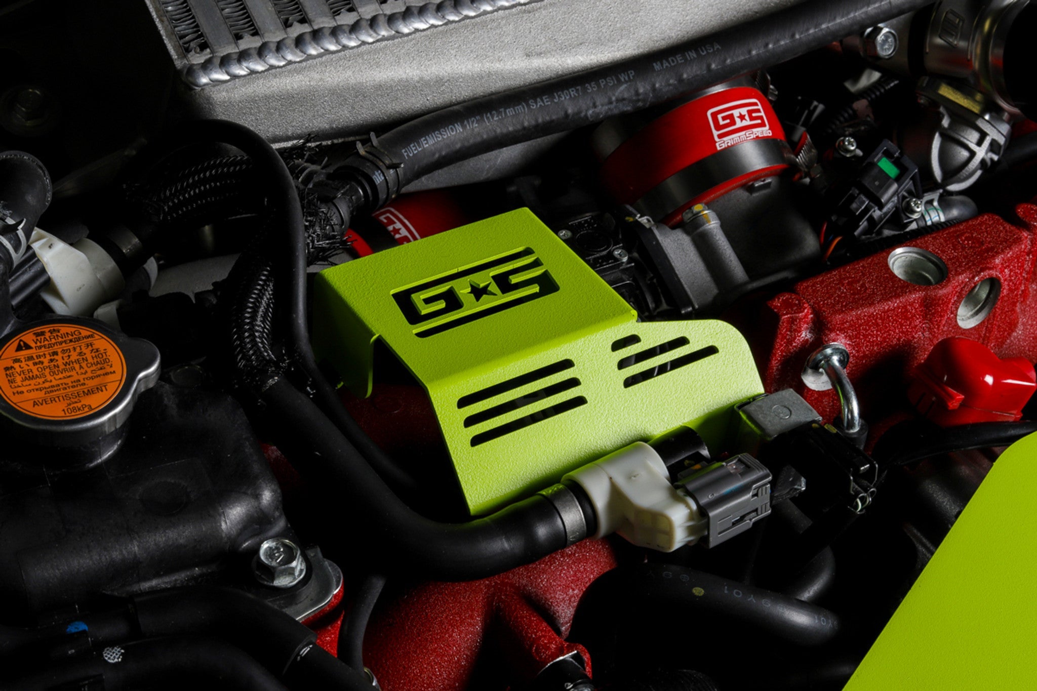 GrimmSpeed, GrimmSpeed Electronic Boost Control Cover Subaru STI 2008-2021 - Neon Green | 112000.3