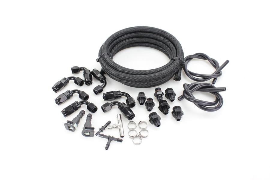 IAG, IAG Braided Race Fuel Line & Fittings Kit for IAG Top Feed Rails and -6 Aeromotive FPR | IAG-AFD-2202