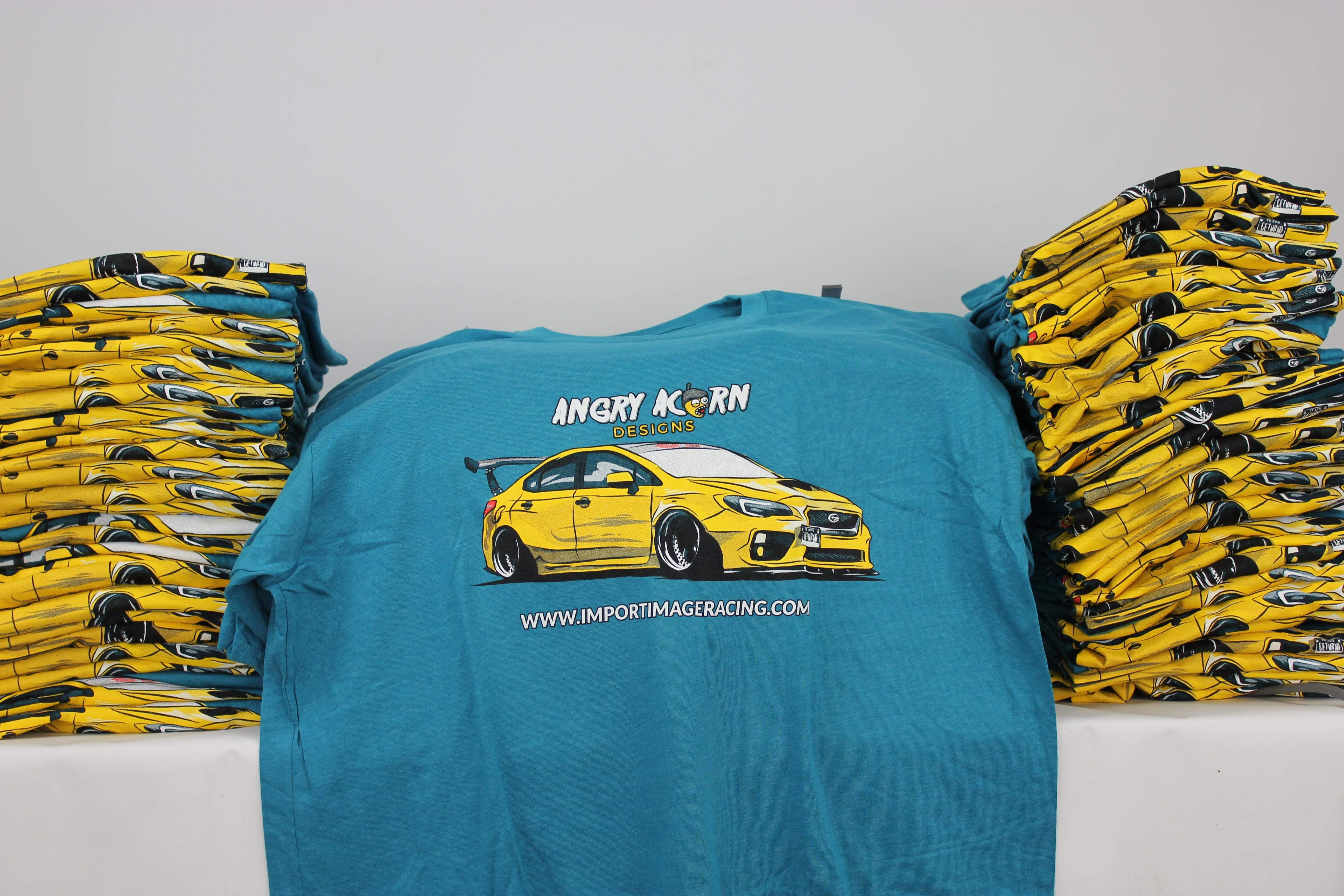 Import Image Racing, IIR/Angry Acorn T-Shirt-Blue