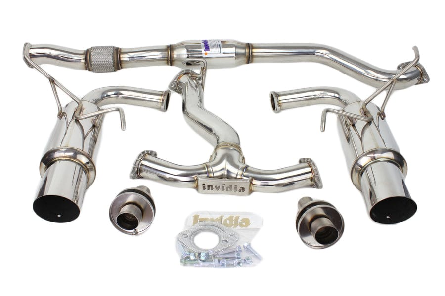 Invidia, Invidia 15-21 Subaru WRX / STI N1 Twin Outlet Single Layer Tip SS Cat Back Exhaust | HS15STIGTP