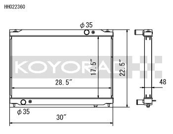 Koyo Cooling, Koyo Aluminum Radiator Nissan R35 GT-R Auto Trans 2009-2019 | HH022360