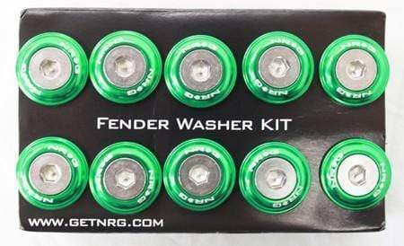 NRG, NRG Fender Washer Kit FW-110 Green | FW-110GN