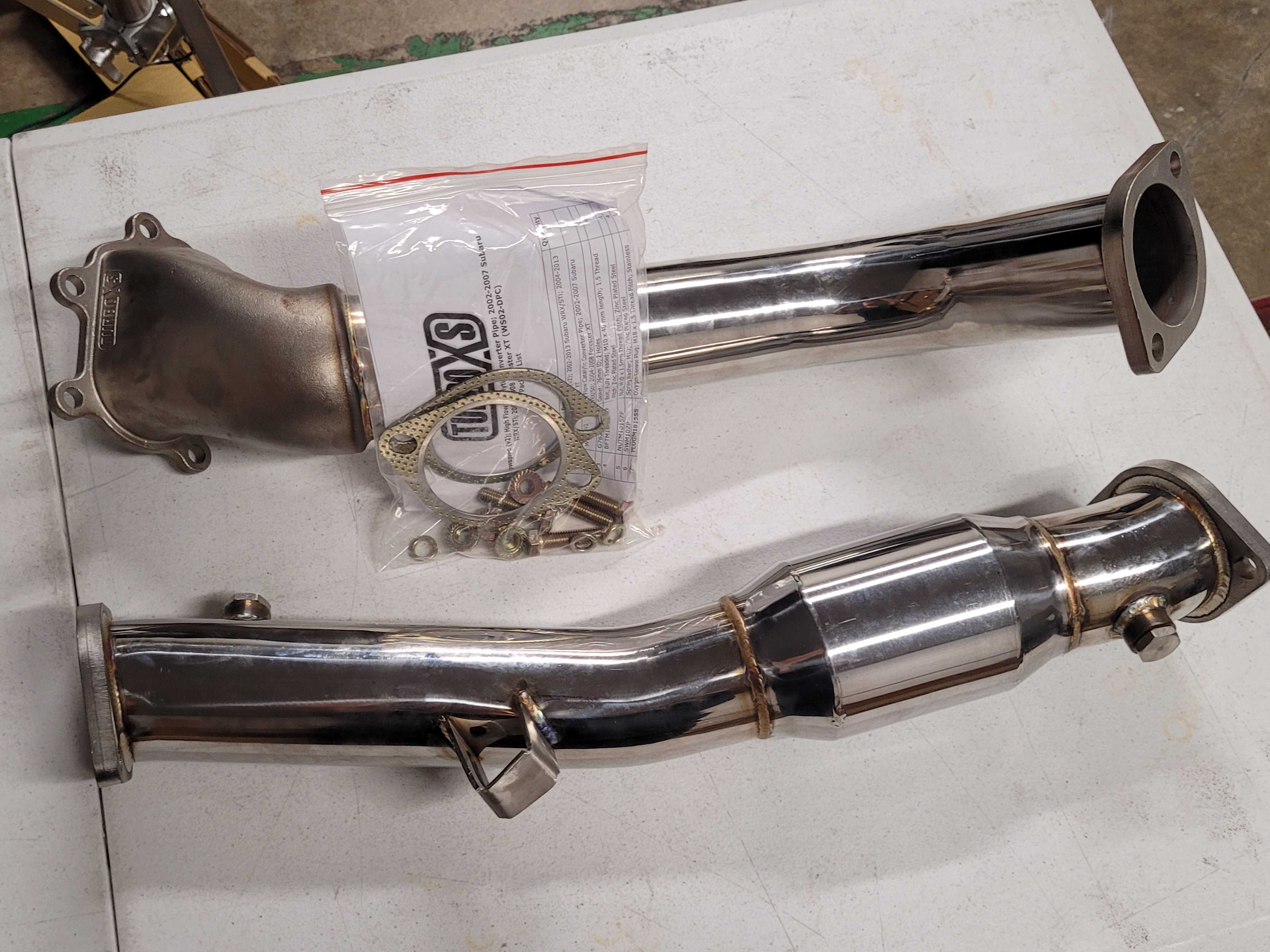 OpenBox, OPEN BOX Turbo XS High Flow Catted Downpipe Subaru WRX 02-07 / STI 04-07 / Forester XT 04-08 | WS02-DPC