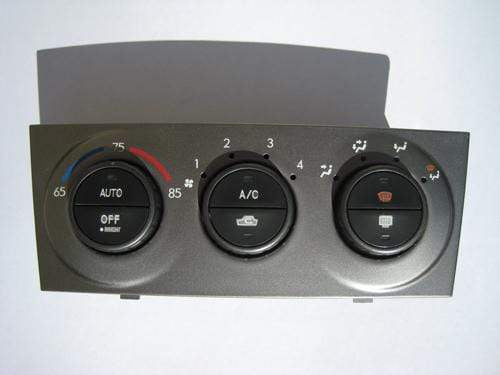 Subtle Solutions, Subtle Solutions AC Knob Overlays Matte Black Subaru Forester 2003-2004