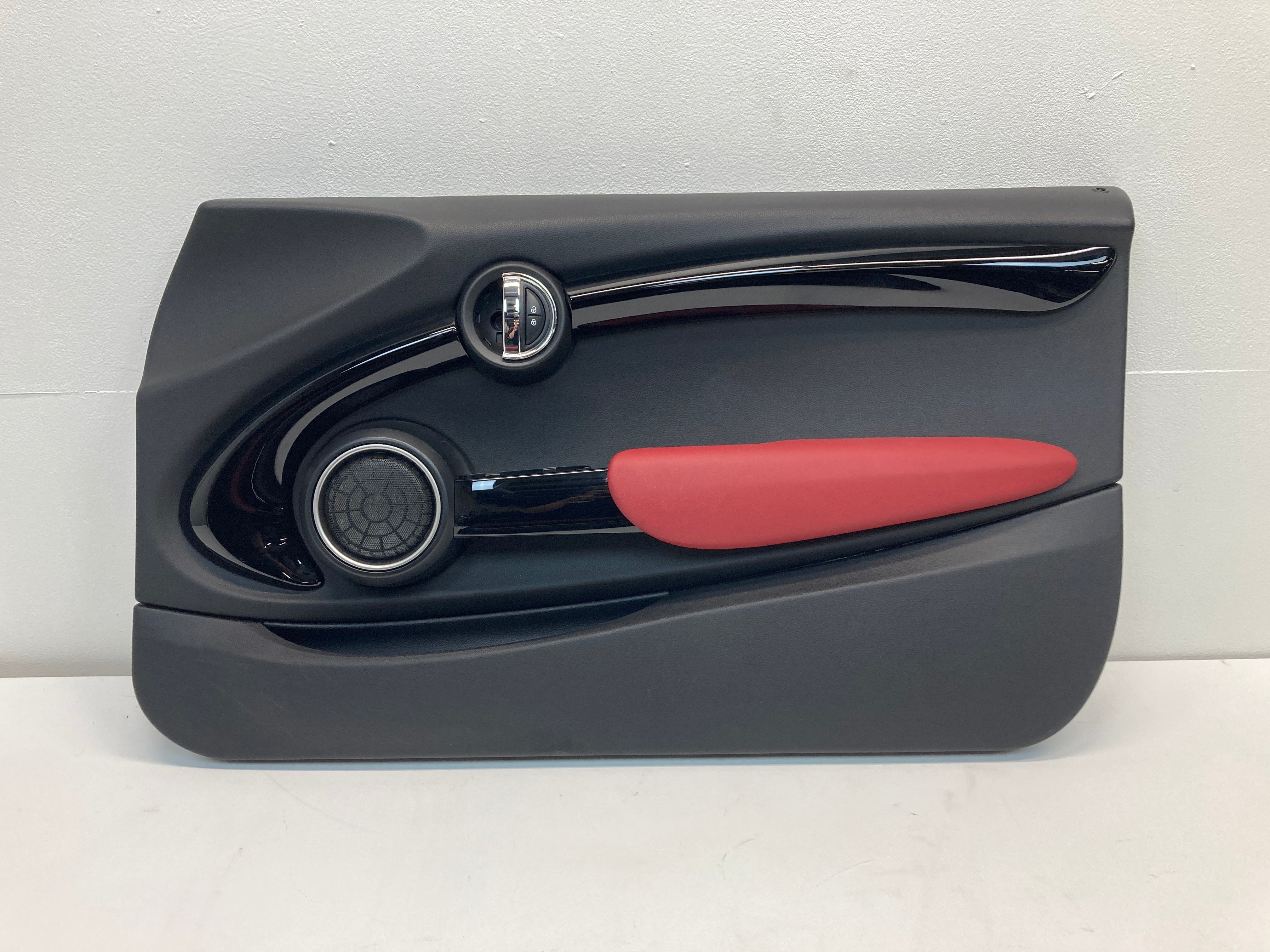 Mini Cooper, Mini Cooper Front Door Panels Carbon Black, Glowing Red 2014-2019 F56 F57 360